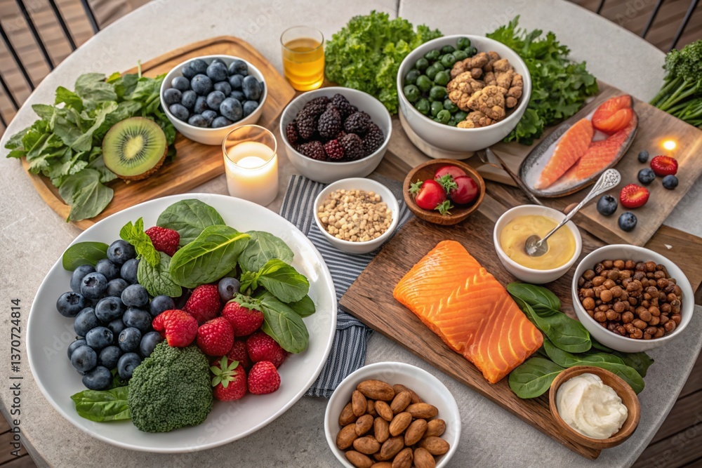 Anti-Inflammatory Diet Foods – Fresh Fruits, Vegetables, Nuts, and Healthy Ingredients for Wellness Anti-Inflammatory Diet Foods – Fresh Fruits, Vegetables, Nuts, and Healthy Ingredients for Wellness