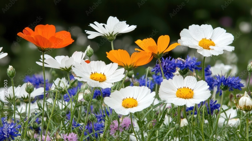 Obraz premium Vibrant flower meadow display