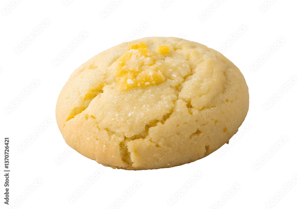 Lemon mascarpone cookie on a white transparent background, perfect for mockup templates and creative artwork designs Lemon mascarpone cookie on a white transparent background, perfect for mockup templates and creative artwork designs