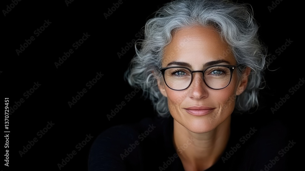 Mature woman with eyeglasses, confident and stylish Mature woman with eyeglasses, confident and stylish