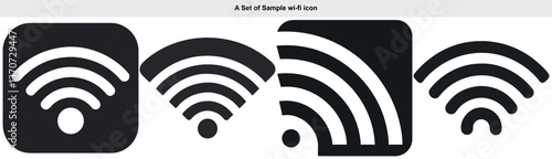 Wallpaper Mural Wi-Fi Icon Set vector Torontodigital.ca