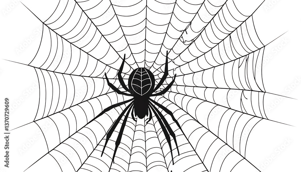 Fototapeta premium Intricate Spider Web png