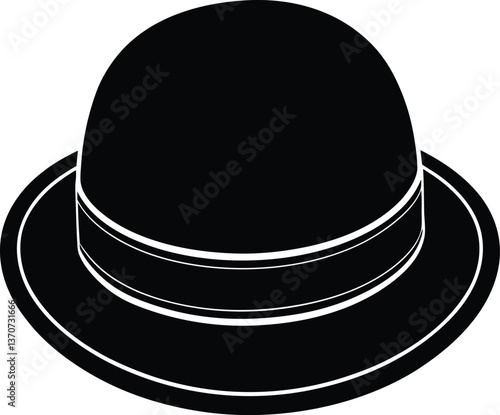 Bowler Hat Silhouette Vector