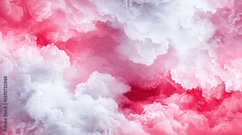 Fototapeta premium Elegant anime sky with gentle white cloud formations, seamless dreamy background for digital art.
