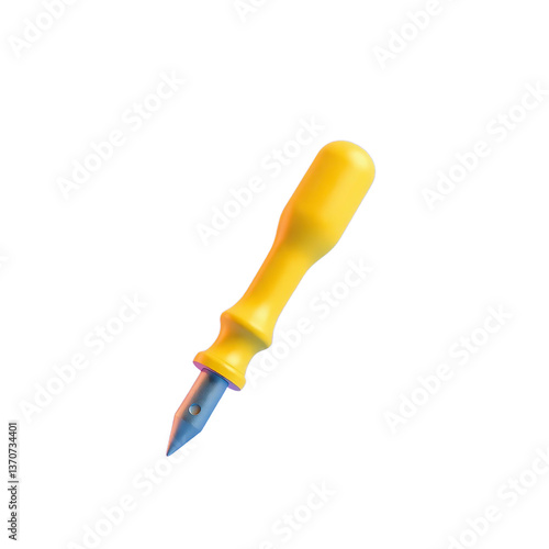 3D screwdriver tools illustration isolated on transparent background