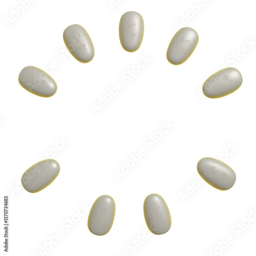 3D set of nails tools illustration isolated on transparent background