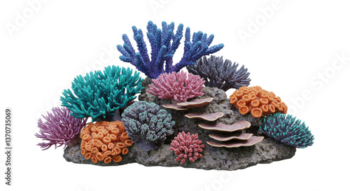 Fototapeta Naklejka Na Ścianę i Meble -  Isolated Colorful Coral Reef