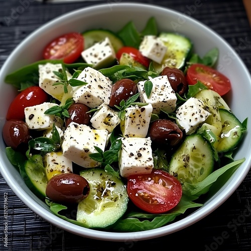 greek salad with feta cheese