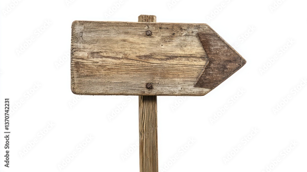 Fresh Wooden Sign with Directional Arrow Fresh Wooden Sign with Directional Arrow