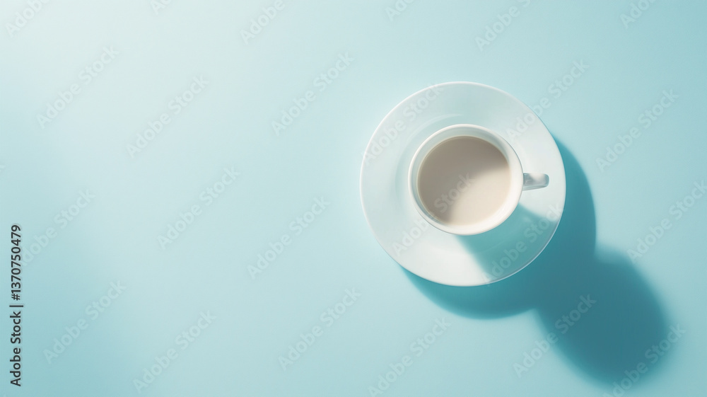 ミニマルで清潔感ある朝のコーヒーシーン ミニマルで清潔感ある朝のコーヒーシーン