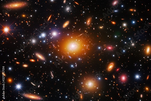 Exploring the vibrant colors of distant galaxies in the vast universe