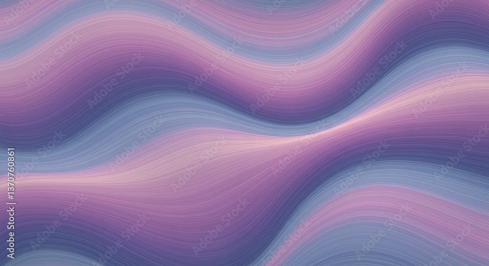 Obraz premium Abstract artwork featuring gentle waves of color and flowing lines