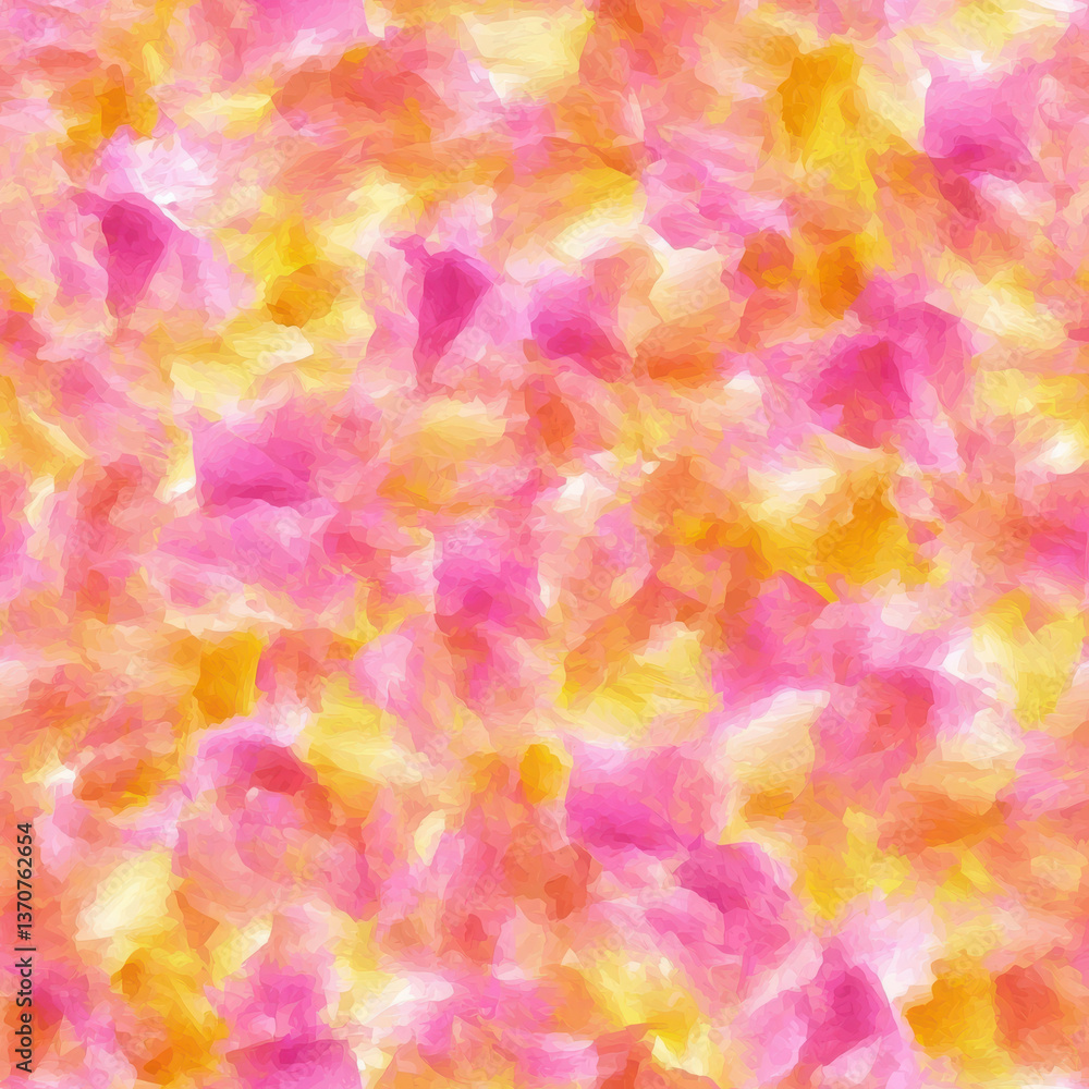Textile Seamless Pattern Dreamy watercolor pastel blends in pink, yellow, and orange creating seamless texture Textile Seamless Pattern Dreamy watercolor pastel blends in pink, yellow, and orange creating seamless texture