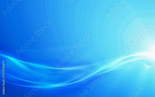 Vibrant blue and white flowing abstract wave background - stylish graphic design expressing futuristic technology, coolness, and dynamic movement
