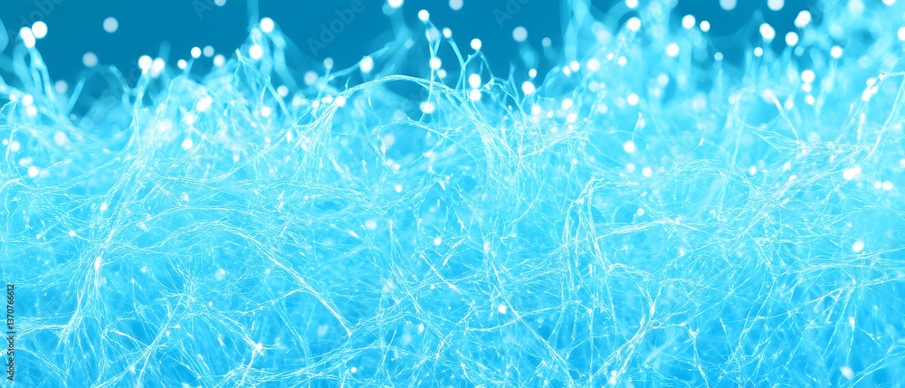 Obraz premium Abstract Blue Ice Crystal Network Texture Background