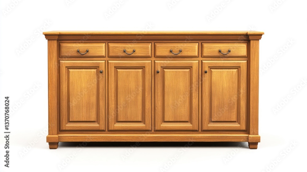 Buffet Cabinet Isolated on White Buffet Cabinet Isolated on White