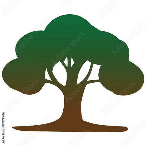 simple flat style tree design