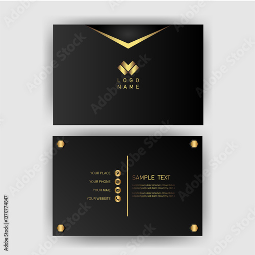Elegant Black and Gold Business Card Design (19)