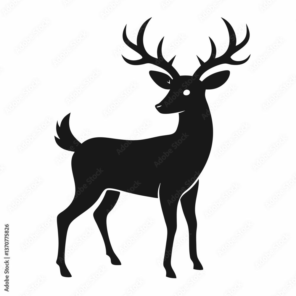 deer silhouette vector illustration deer silhouette vector illustration