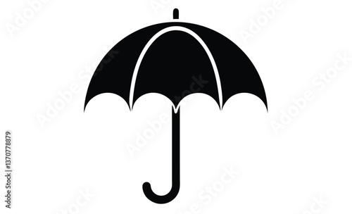 Umbrella icon vector silhouette