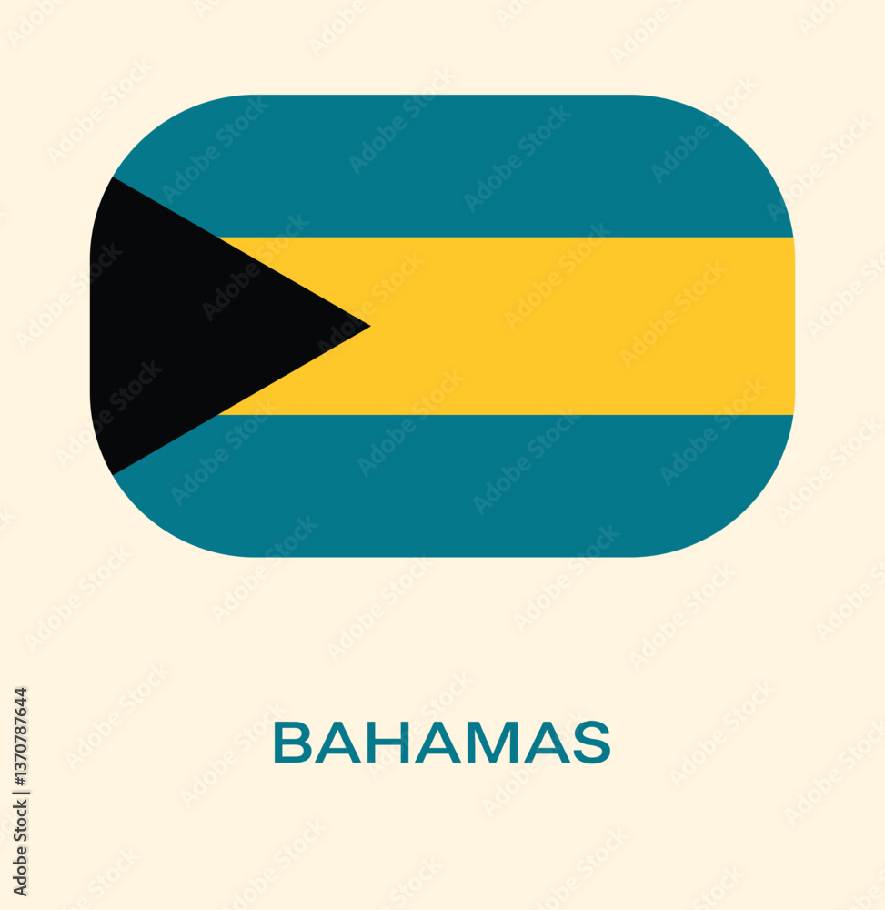 Obraz premium Flag Of Bahamas, Bahamas flag, National Flag of Bahamas.