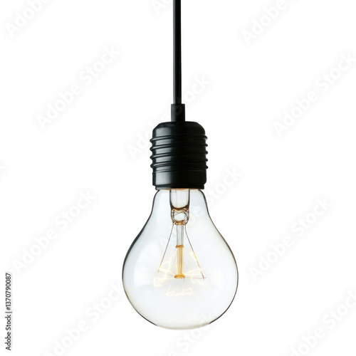 Incandescent Light Image on transparent background