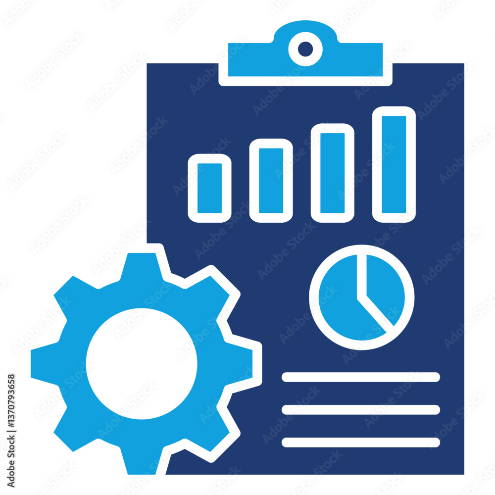 Business Optimization Solid Blue Icon Business Optimization Solid Blue Icon