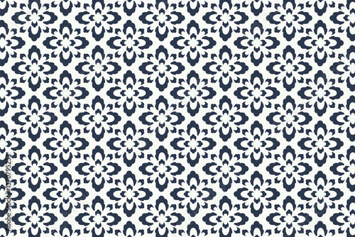 Abstract floral background with leaf seamless pattern.