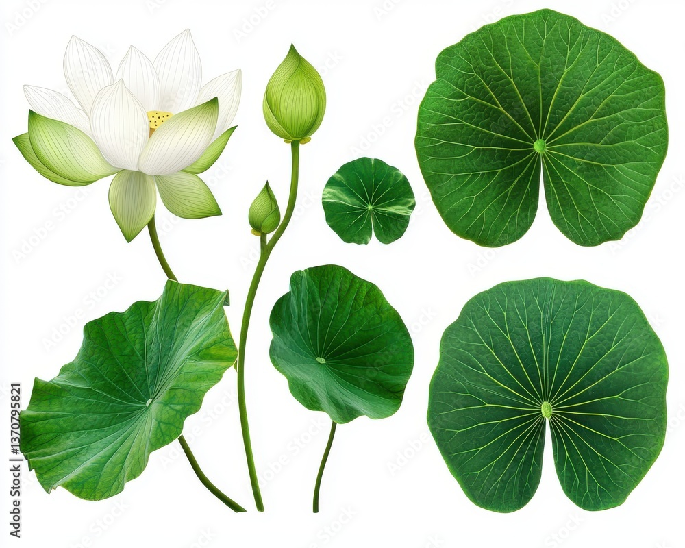 Serene close-up of blooming sacred lotus in tranquil water garden Serene close-up of blooming sacred lotus in tranquil water garden