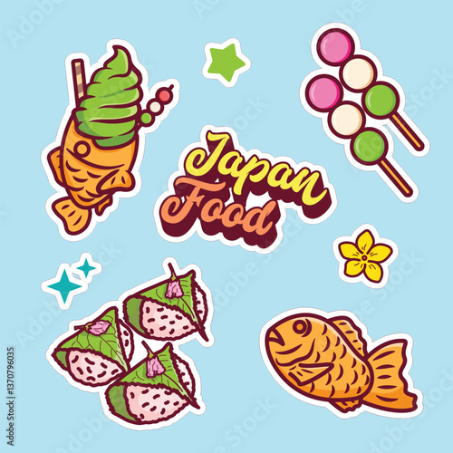 Japan Street Food Sticker set