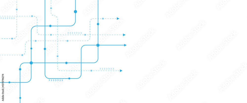 Obraz premium Abstract futuristic technology background. Technology background with crossed lines and dots.