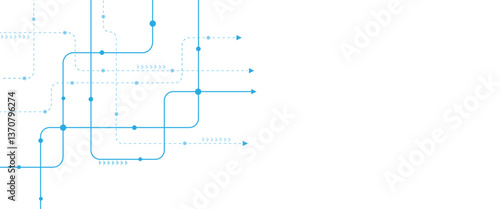 Abstract futuristic technology background. Technology background with crossed lines and dots.