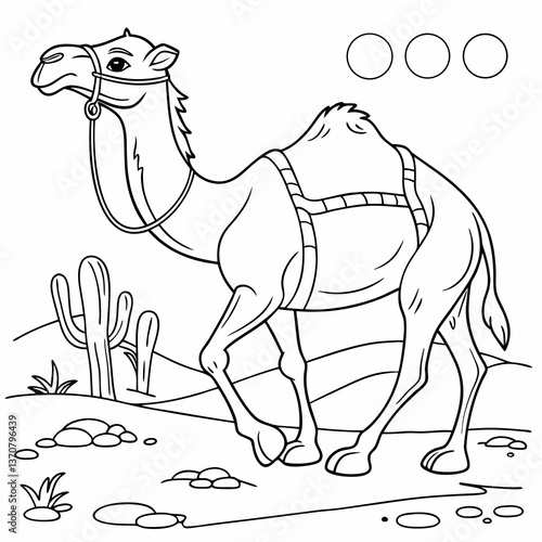 camel in the desert