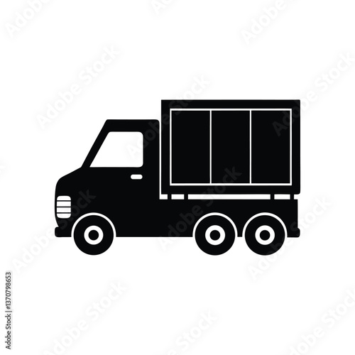 a vector silhouette of a cargo.eps