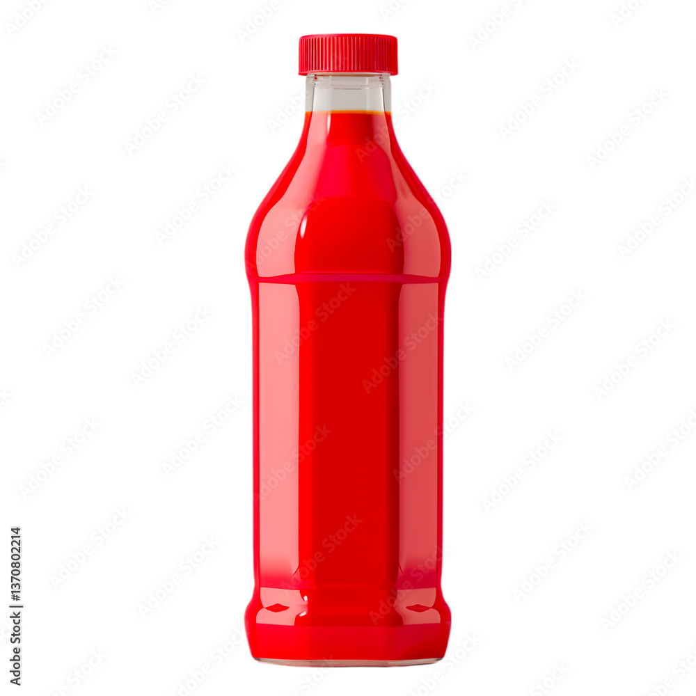 Red liquid in a plastic bottle product packaging design, Red liquid in a plastic bottle product packaging design,