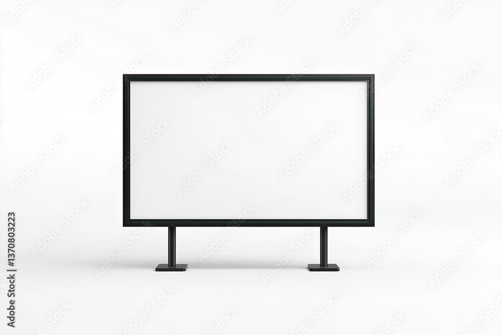 High Definition Image of Blank Advertising Stand Mockup Isolated on White, 3D Rendering High Definition Image of Blank Advertising Stand Mockup Isolated on White, 3D Rendering