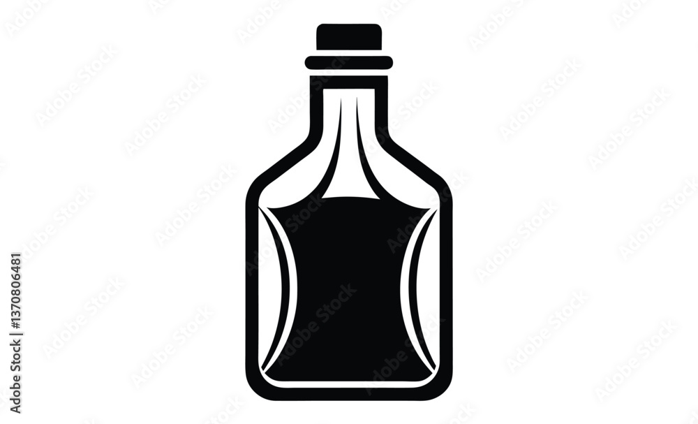 Bottle icon vector illustration silhouette Bottle icon vector illustration silhouette