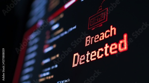 Security breach detected on a monitor