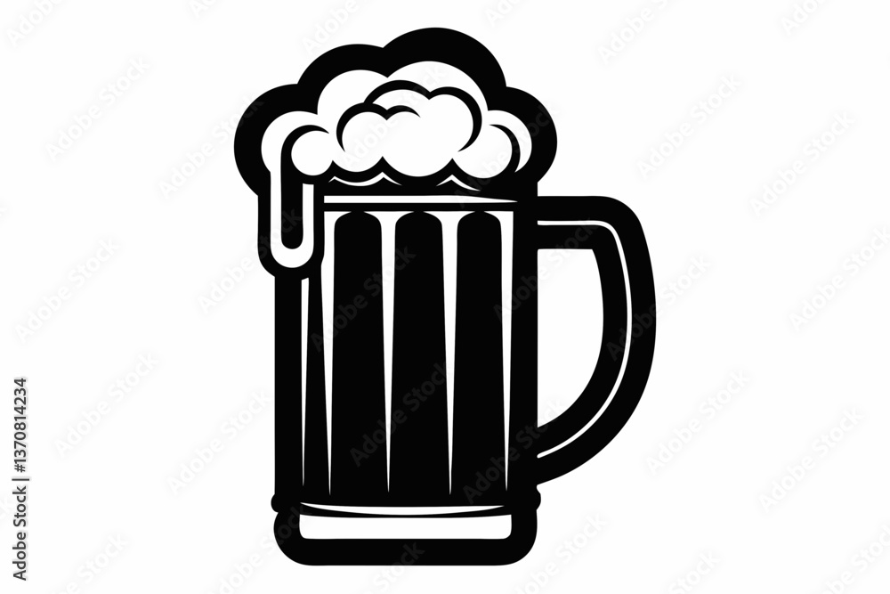 bier krug silhouette line art vector illustration bier krug silhouette line art vector illustration
