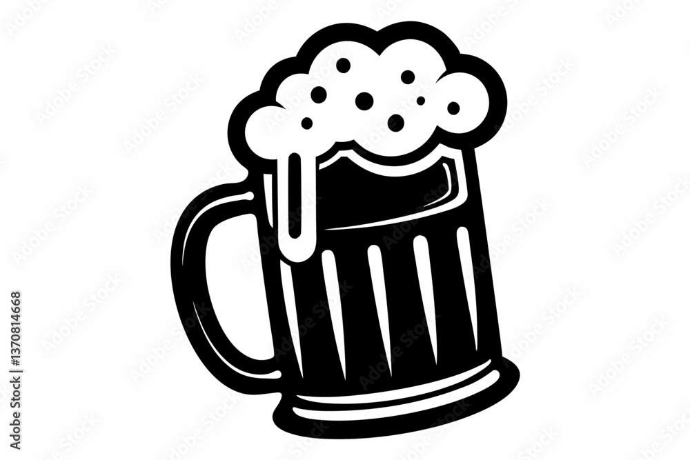 bier krug silhouette line art vector illustration bier krug silhouette line art vector illustration