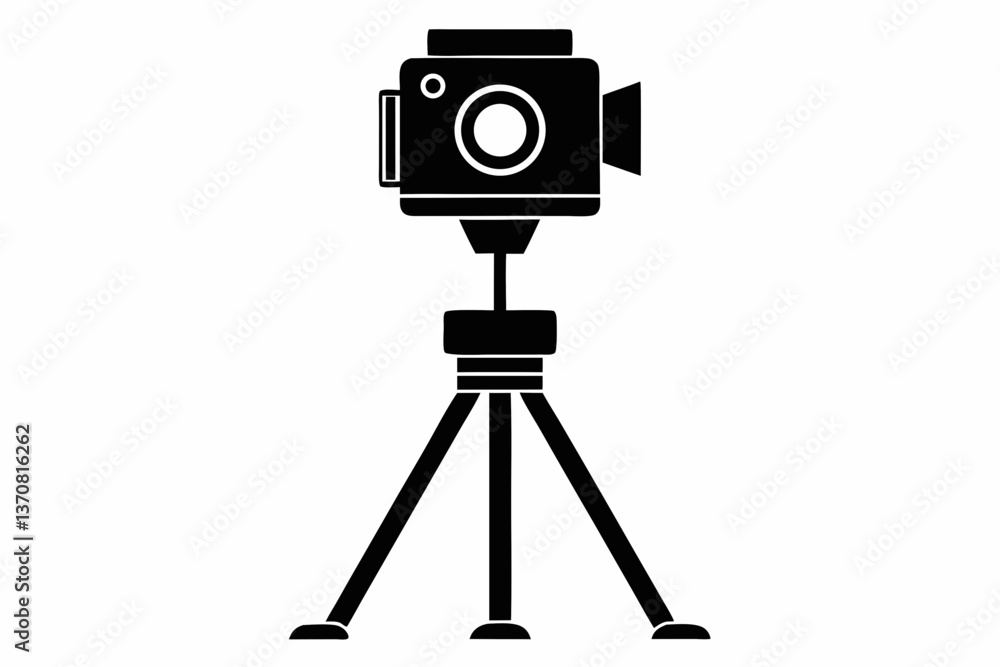 camera stand silhouette line art vector illustration camera stand silhouette line art vector illustration