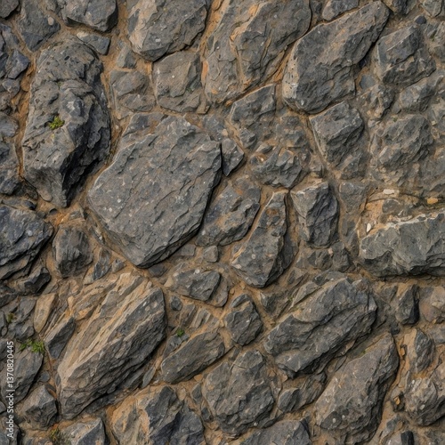 Realistic close-up texture of rough granite stone with a naturally uneven surface and distinctive speckled pattern.