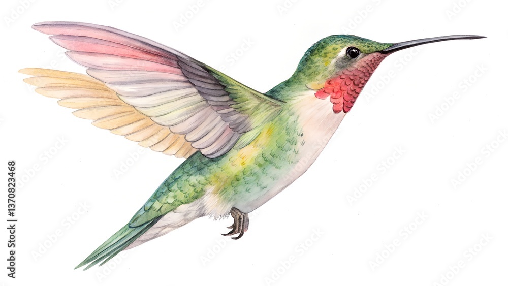 Obraz premium hummingbird on white background