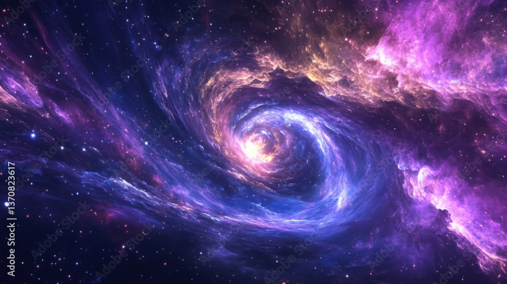 Vast Cosmic Swirl of Stars and Nebulae in Deep Space Vast Cosmic Swirl of Stars and Nebulae in Deep Space