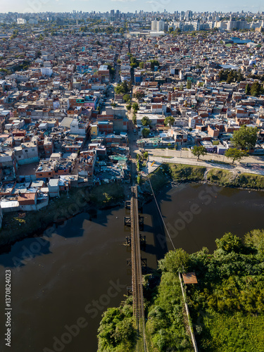 Villa 21-24, Villa Zavaleta or Barrio Nuevo Pompeya. Poor neighborhood next to the Riachuelo River, Buenos Aires, Argentina.