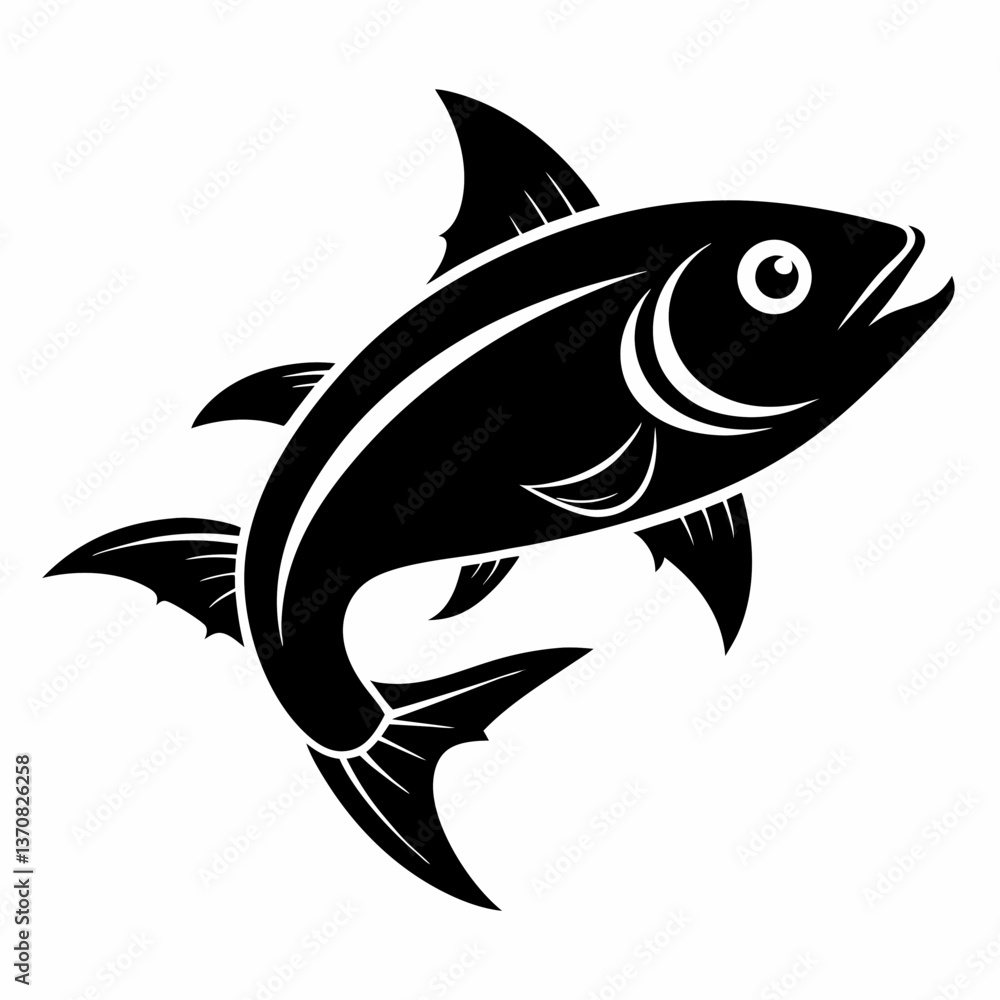 fish silhouette line art vector illustration fish silhouette line art vector illustration