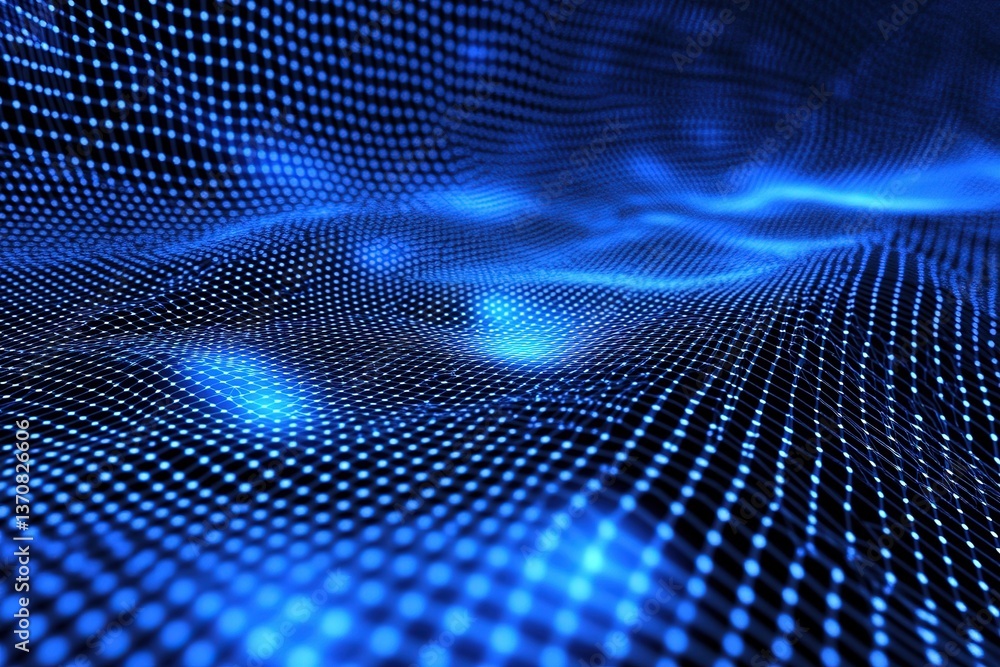 Abstract Blue Network, Connected Dots, Glowing Nodes, Dark Background, Futuristic Style Abstract Blue Network, Connected Dots, Glowing Nodes, Dark Background, Futuristic Style
