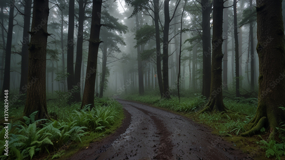 Obraz premium morning in the forest