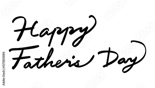 手書きの文字素材　「Happy Father's Day」