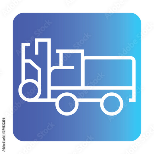 Snow Cutter  line black icon. Vector isolated button.